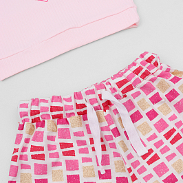 Комплект  топ лапша, шорты кулирка 7626900110