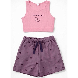 Комплект топ лапша, шорты кулирка 7626900108