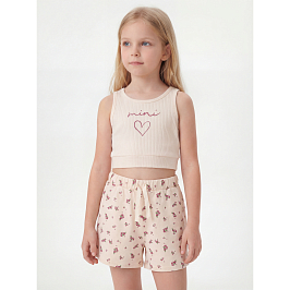 Комплект топ лапша, шорты кулирка 7626900106