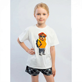 Комплект футболка кулирка, шорты футер 2х нитка петля 7011900101