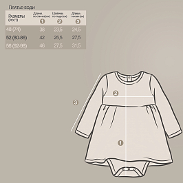 Боди-платье лапша 1820700107