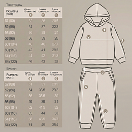 Костюм футер 2х нитка начёс 8876310107
